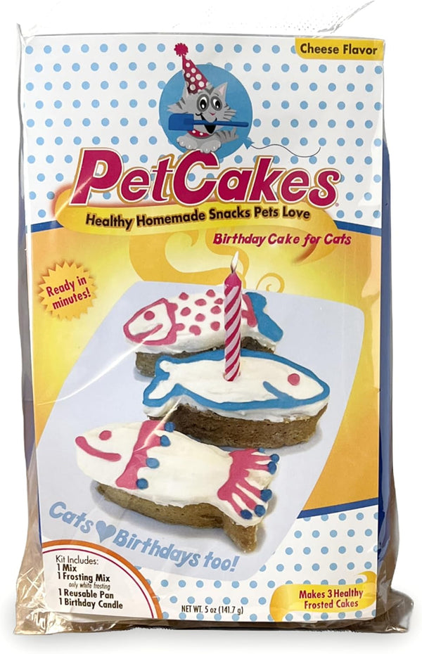 Petcakes Cat Birthday Cake Kit - All Natural Treats - Kitten & Cats Turkey Flavor Cat Food - 5.5 Oz8