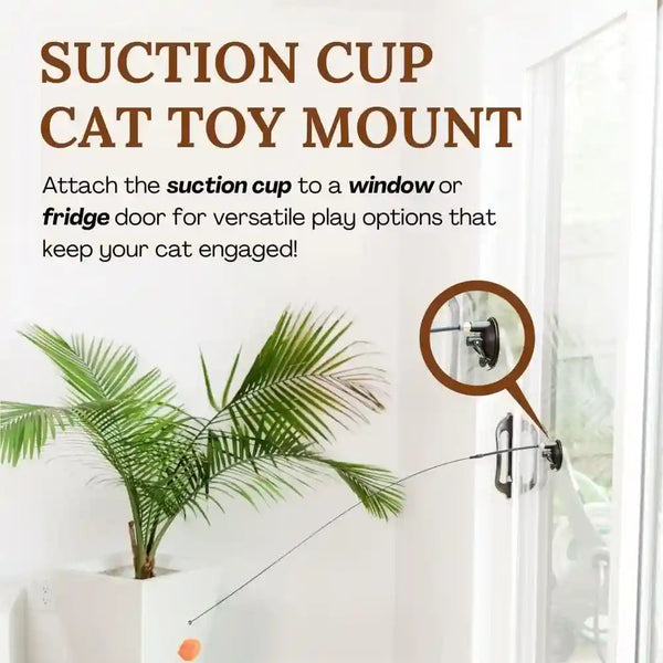 18-Piece Interactive Cat Toys for Indoor Cats, Cat Stuff Heavy Duty Self-Holding Floor Base & Suction Cup - Durable Feather Wand Bird Simulation Self Play Kitten Toys for Bored Adult Cats Juguete Gato9