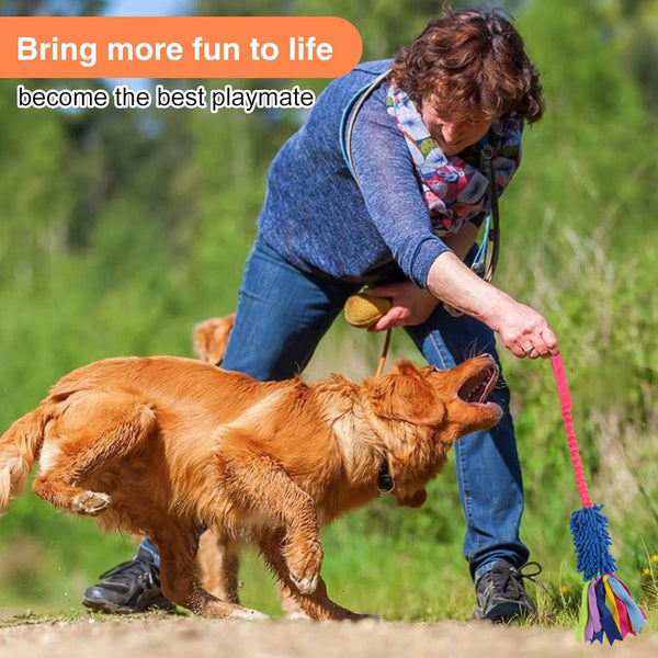 Wodoca Dog Tug Toy, Dog Toys for Aggressive Chewers - Strong Squeak Rope Toy, Easy to GRAP Chew Toy for Large Dogs, Puppies, Middle Dogs - Ideal for Training and Play, Hand Made5