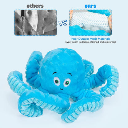 Dog Toys for Aggressive Chewers Indestructible Squeaky Dog Toys Octopus-Tug of War Dog Toys for Large Breed Tough Interactive Stuffed Dog Chew Toys for Puppies Small & Large Dogs4