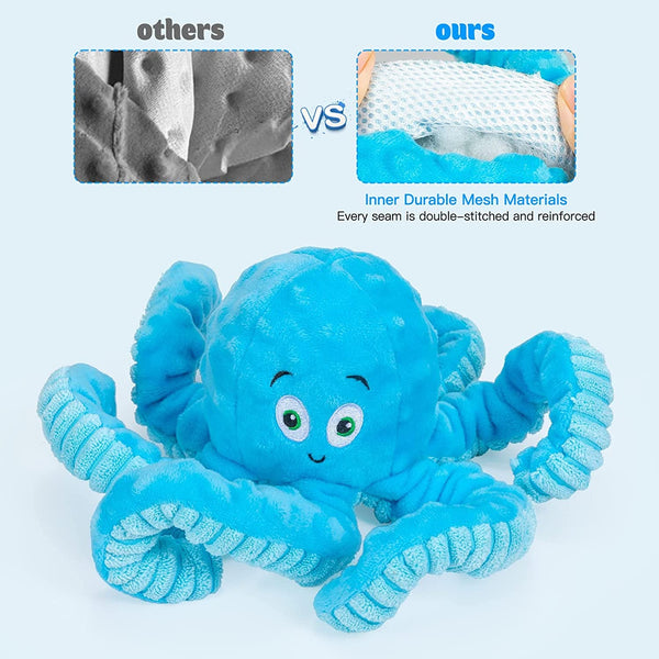 Dog Toys for Aggressive Chewers Indestructible Squeaky Dog Toys Octopus-Tug of War Dog Toys for Large Breed Tough Interactive Stuffed Dog Chew Toys for Puppies Small & Large Dogs4