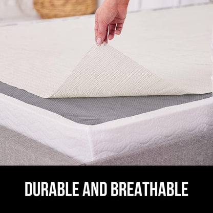 GORILLA GRIP Non Slip Mattress Gripper, 54X72 Queen, Prevents Mattresses from Sliding on Box Spring for Secure Fit, Pads Grip Cushions and Help Reduce Slipping, Breathable Design, Easy Trim Pad, Gray3