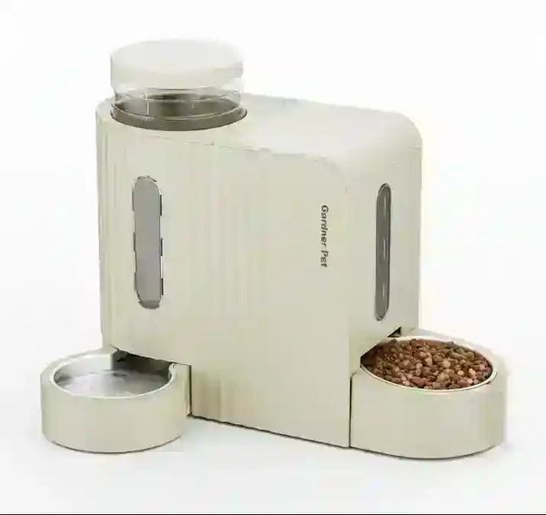 Automatic pet feeder with water bowl and dry food dispenser for cats and dogs8