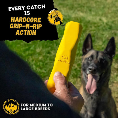 Indestructible Stick Dog Toy - Lifetime Replacement - Durable Chew Toy for Aggressive Chewers - Safe Non-Toxic Natural Rubber - Chew Tug & Fetch - Tough, Heavy Duty - Med/Large Breed, 8”X2”6