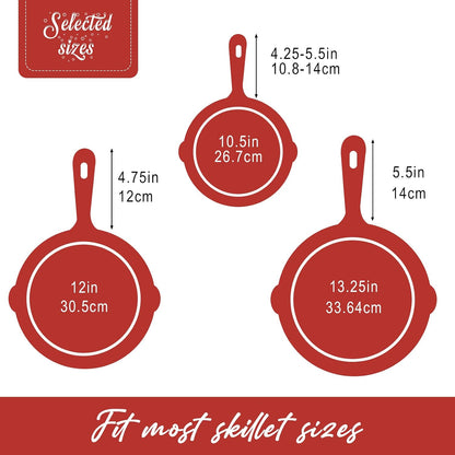 6 Pack Cast Iron Handle Cover | Wine, Silicone Pot Handle Cover Heat Resistant, Pan Handle Sleeve for Cast Iron Skillet, for Pots and Pans, Honeycomb Design7