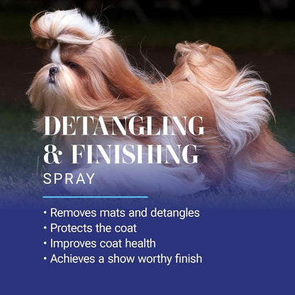 Chris Christensen Ice on Ice Detangler and Finishing Dog Spray, Groom like a Professional, Ready to Use, Helps Brush/Comb Glide through Coat, Conditions, No Residue, All Coat Types, Made in USA, 16 Oz2