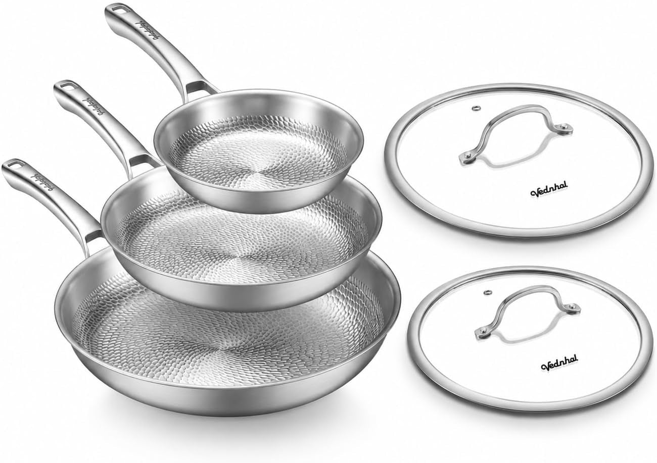titanium-pans-set-with-2lids-8-10-12inch-pure-titanium-hammered-upgarde-pro-non-toxic-skillet-for-cooking-pfas-pfoa-ptfe-free-cookware-dishwasher-oven-safe-kitchen-induction-compatible