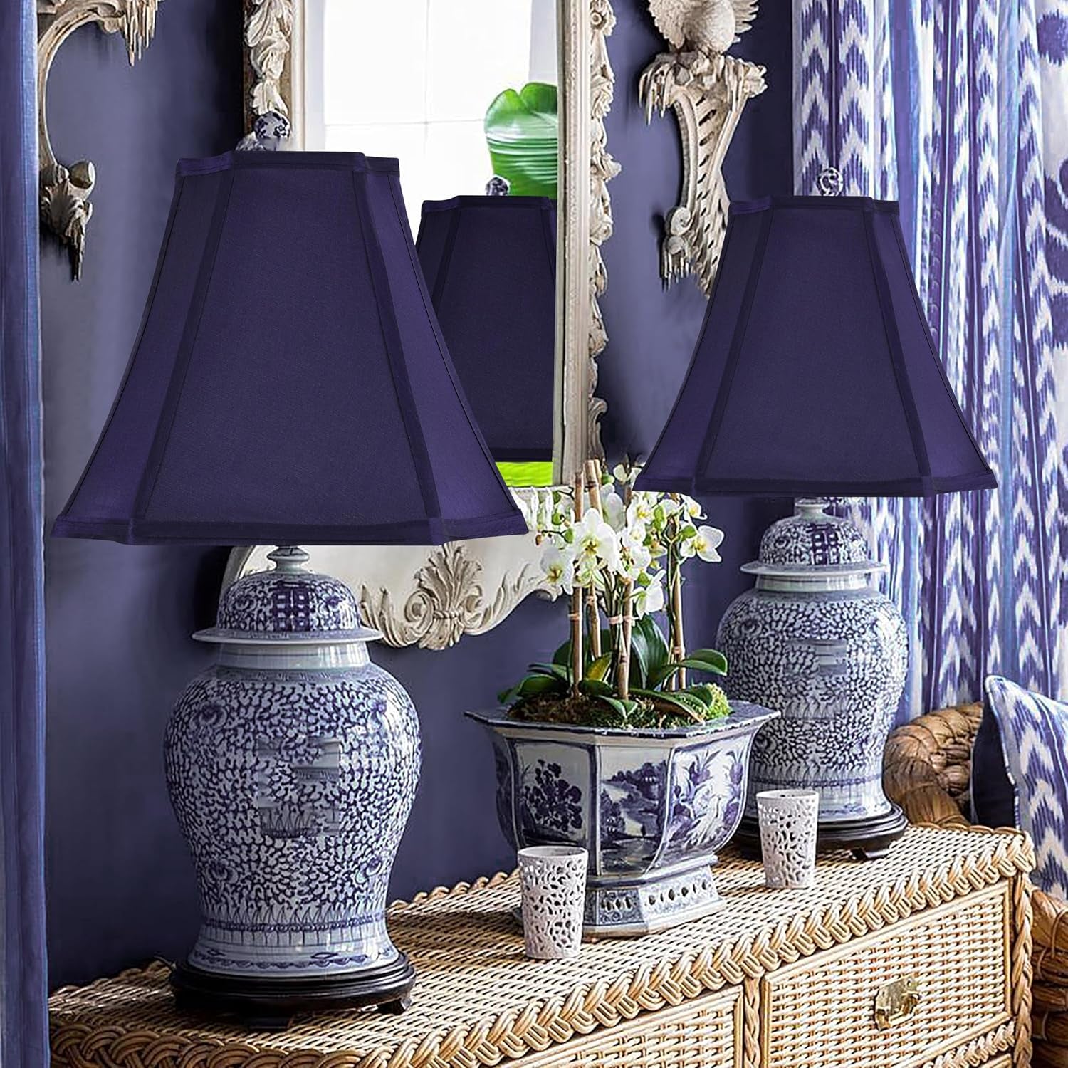 square-lamp-shade-for-table-lamps-6-5x13-2x10-6-blue-lamphade-bell-0-41-spider-blue-natural-faux-silk-medium-deco-lamp-shade-replacement-for-small-floor-lamps-living-room-fold-easy-assembly