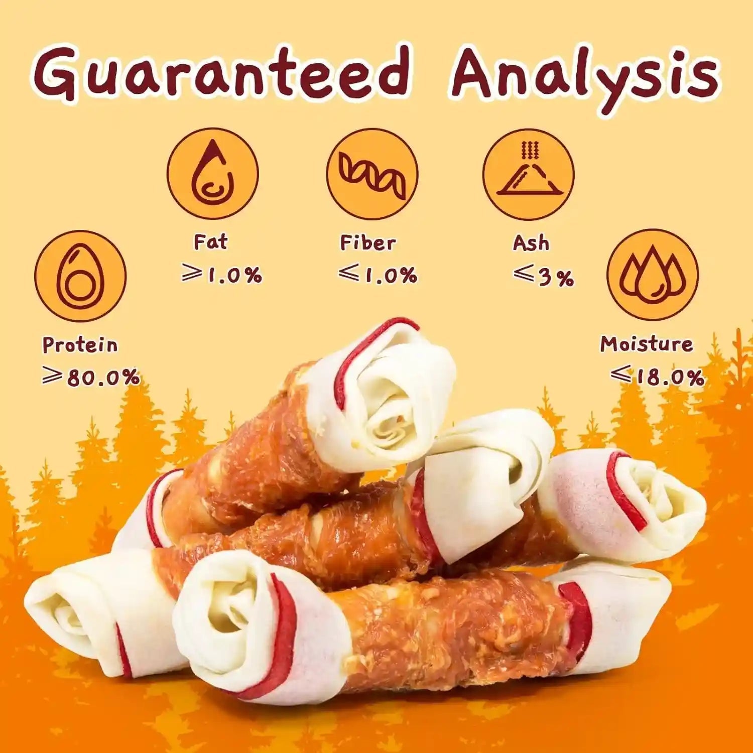 jungle-calling-chicken-wrapped-rawhide-knot-bones-long-lasting-dog-chews-6-5-inch-rawhide-bones-for-medium-large-dogs-high-protein-beefhide-training-dog-treats-teeth-cleaning-10-6-oz