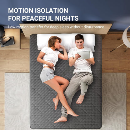 10 Inch Twin Size Mattress, Medium Firm Hybrid Mattress in a Box | Smarts Coil Pocket Spring, Gel Memory Foam for Cool Night Sleep, Motion Isolation, Pressure Relief, Certipur-Us Certified7