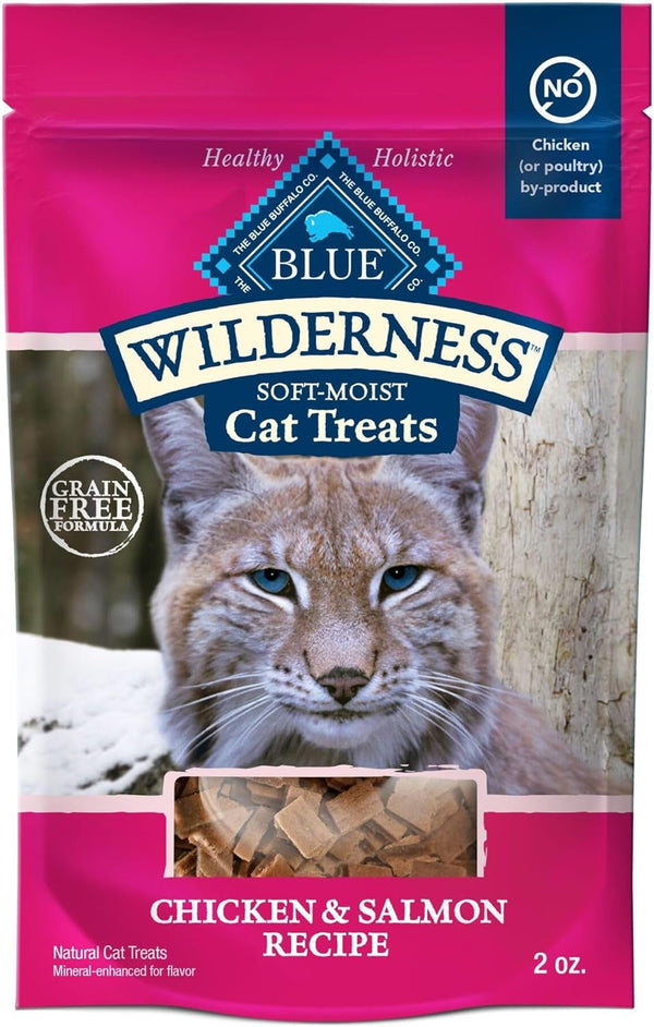 Blue Buffalo Wilderness Grain Free Soft-Moist Chicken & Salmon Cat Treats, 2-Oz. Bag1