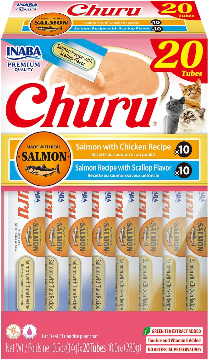 inaba-churu-cat-treats-lickable-squeezable-creamy-puree-cat-treat-with-green-tea-extract-taurine-0-5-ounces-each-tube-20-tubes-tuna-variety