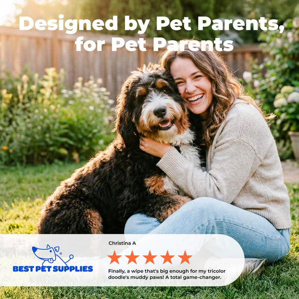 Best Pet Supplies Cleaning Dog Wipes - Calming Lavender, 400 Count | Lavender Scented, Large 8X9" Pet Wipes, Vitamin E, Puppy & Cat Safe, Gentle Grooming, Resealable Pouch Prevents Drying7