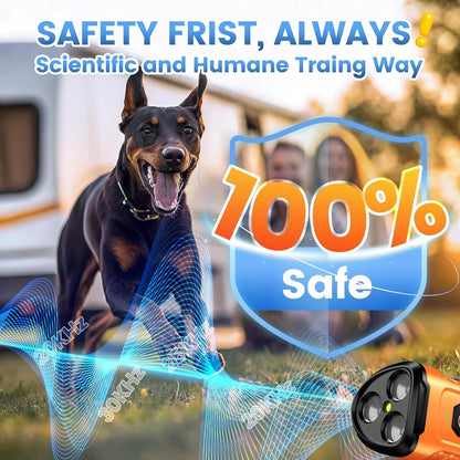 Cbersmg 3X Ultrasonic to Stop Barking Neighbors Dog, Portable anti Barking Device Dog Bark Deterrent Device 50Ft Range 5 Modes, Flashlight & Beep Safe & Effective for Small, Medium & Large Dogs | 3X Ultrasonic Dog Bark Deterrent Devices with 50Ft Range 5 Modes, Flashlight Beep Mode4