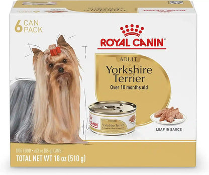 Royal Canin Breed Health Nutrition Yorkshire Terrier Adult Loaf in Sauce Dog Food, 3 Oz (Pack of 6)1