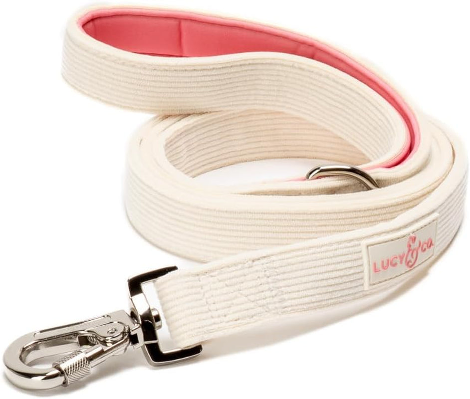 lucy-co-cheery-cherries-designer-dog-leash-for-small-to-large-dogs-padded-handle-for-comfort-large-red-gingham-cherries-5-foot