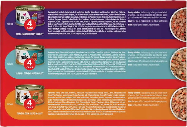 Nulo Variety Flavors Grain-Free Minced Wet Canned Cat Food, 3 Ounce (Pack of 12)10