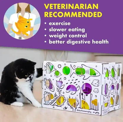 Cat Amazing MEGA – Cat Treat Puzzle Box – Interactive Food Maze – Cat Puzzle Feeder – Treat Box for Indoor Cats – Enrichment Food Toy – Best Cat Toy for Cats!6