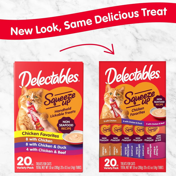Delectables Squeeze up Non-Seafood Variety Pack Lickable Cat Treat, 20 Count (Pack of 1)2