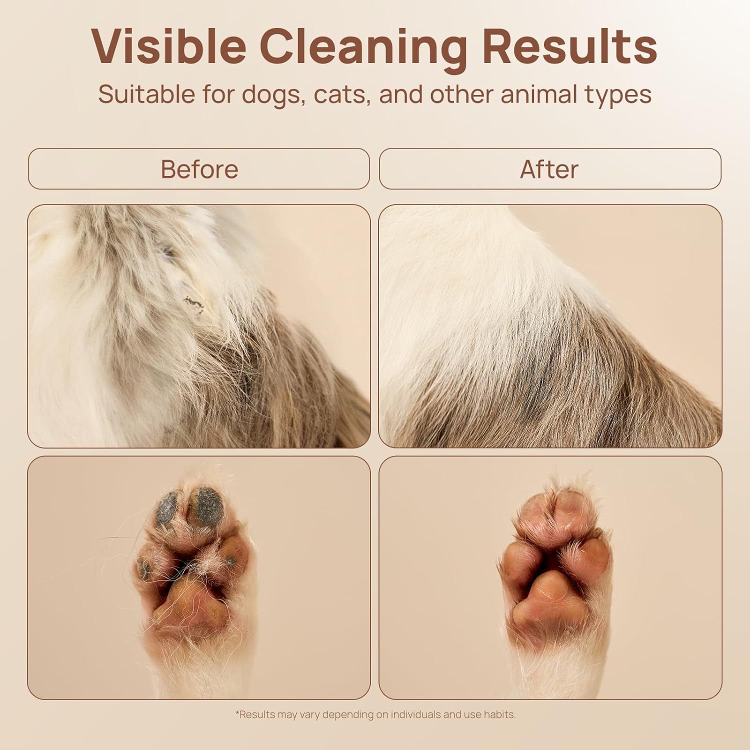 hicc-pet-cleaning-glove-wipes-pro-for-dogs-cats-20pcs-coconut-scent-puppy-wipes-no-rinse-pet-grooming-wipes-extra-thick-dual-textured-wipes-for-paws-face-coat-outer-ear-rear-end-area