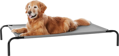 Amazon Basics Cooling Breathable Elevated Dog Bed with Metal Frame for Large Dogs, 51" X 31" X 8", Grey1