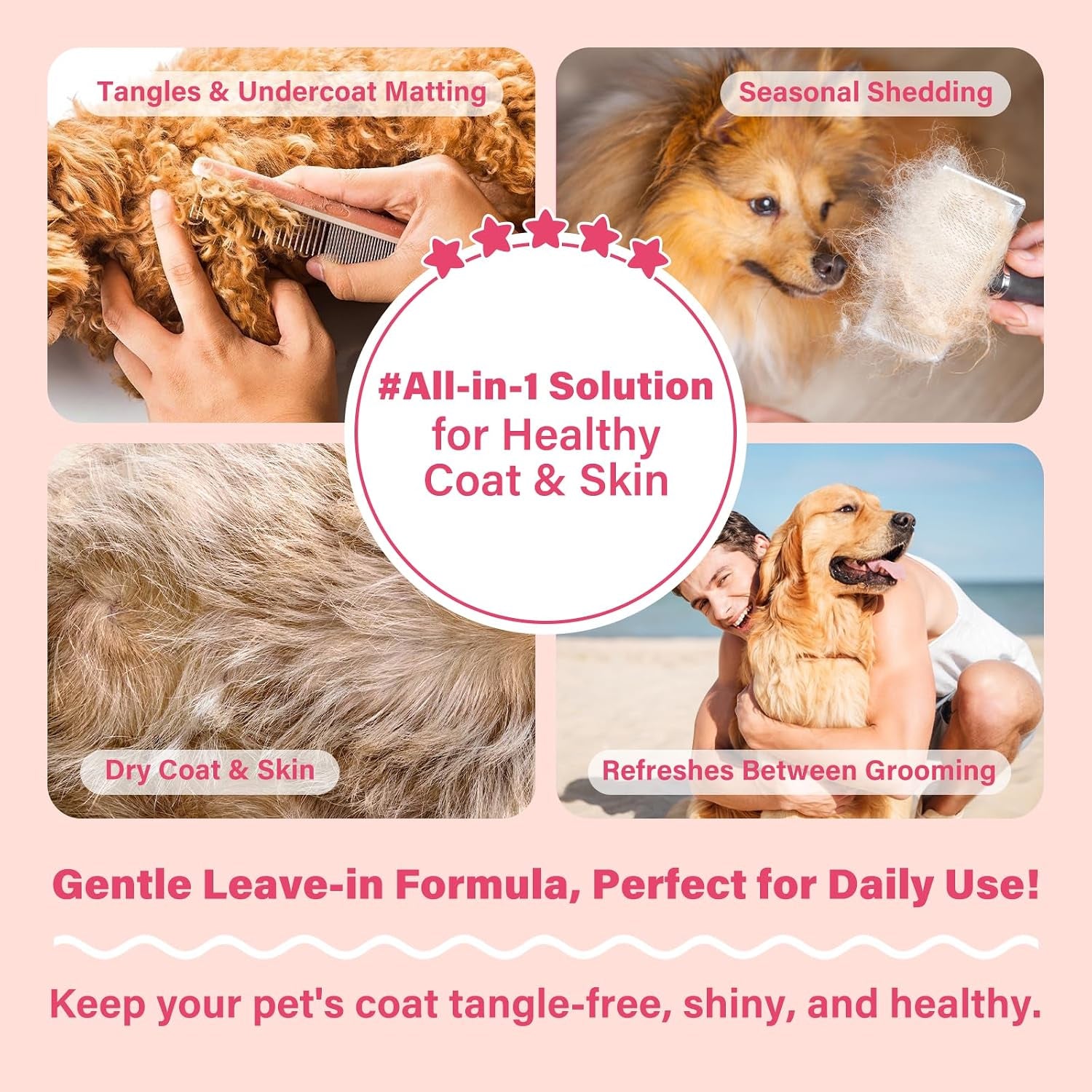 dog-detangler-dematting-spray-leave-in-conditioner-classic-powdery-scent-infused-with-coconut-oil-jojoba-oil-and-squalane-for-easy-tangle-free-grooming-3-38-fl-oz