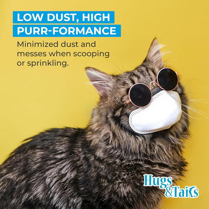 Cat Litter Deodorizer – Pet Safe Odor Eliminator & Housebreaking Supplies for Cats, Kittens, & Small Pets – Natural, Unscented, Non Toxic, Low Dust, 2 Lbs, by Hugsandtails6