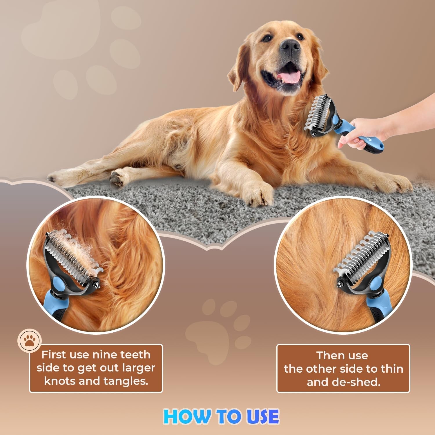 undercoat-rake-for-dogs-cats-dematting-comb-with-extra-wide-double-sided-stainless-steel-teeth-for-detangling-deshedding-brushing-thinning-removing-shed-fur-knots-mats-and-tangles-in-pets