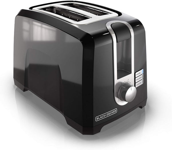 Retro Countertop Microwave Oven - Large 800-Watt - 0.9 Cu Ft & BLACK+DECKER 2-Slice Toaster, T2569B, Extra Wide Slots, 6 Shade Settings, 850 Watts, Crub Tray5