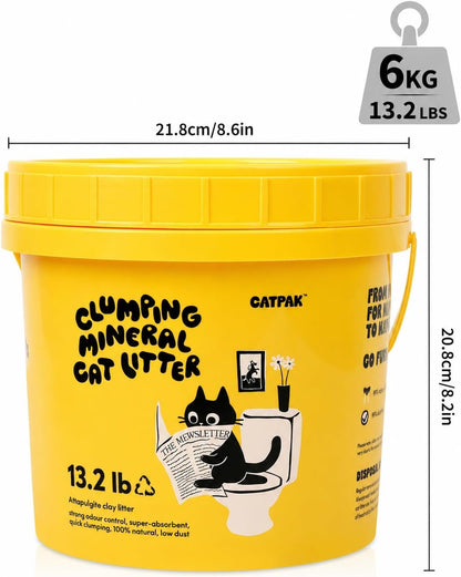 99% Dust Free Clumping Cat Litter, Natural Attapulgite Clay, Unscented Odor Control, Lightweight, Low Tracking, for Housebreaking Multi Cat Kitty, Kittens & Robot Litter Machines 13.2 Lb2