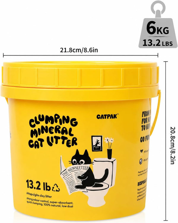 99% Dust Free Clumping Cat Litter, Natural Attapulgite Clay, Unscented Odor Control, Lightweight, Low Tracking, for Housebreaking Multi Cat Kitty, Kittens & Robot Litter Machines 13.2 Lb2