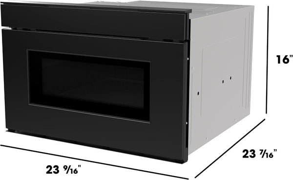 SMD2479MB Smart Microwave Drawer Oven with Easy Wave Open, 24-Inch, 1.2 Cubic Feet, 950 Watt, Concealed Glass Touch Control Panel, Compatible with Alexa Certified, Black24