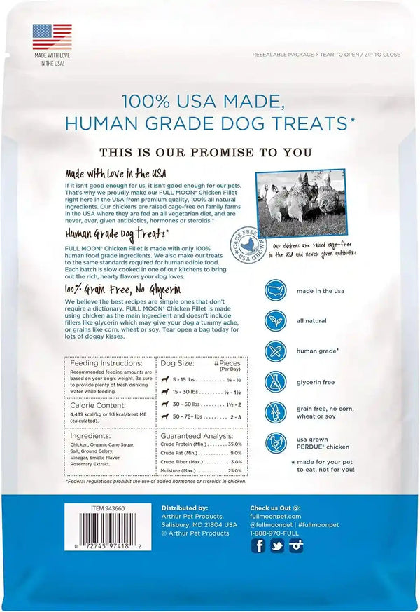 Full Moon® Chicken Fillet Dog Treats 48 Oz | Human Grade, No Corn, No Wheat, No Soy, Glycerin Free, Made in the USA2