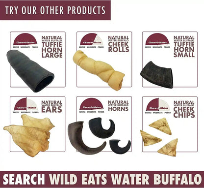 Wild Eats Water Buffalo Retriever Style Cheek Rolls Dog Chews, Pack of 5 | Long Lasting Treats and Bones for Aggressive Gnawing and Large Sized Breeds, Works as a Satisfying Substitute for Pig Ears9