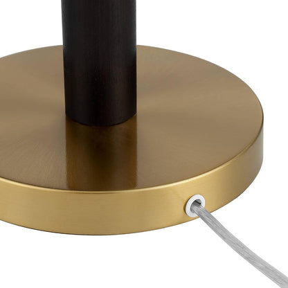 Orbital 19 1/2" Small Table Lamp Gold Wood Modern Pull Chain Mid Century | Dome Frosted Glass White Brown Metal Bedroom Living Room Nightstand Bedside Office Kids House Home Family5