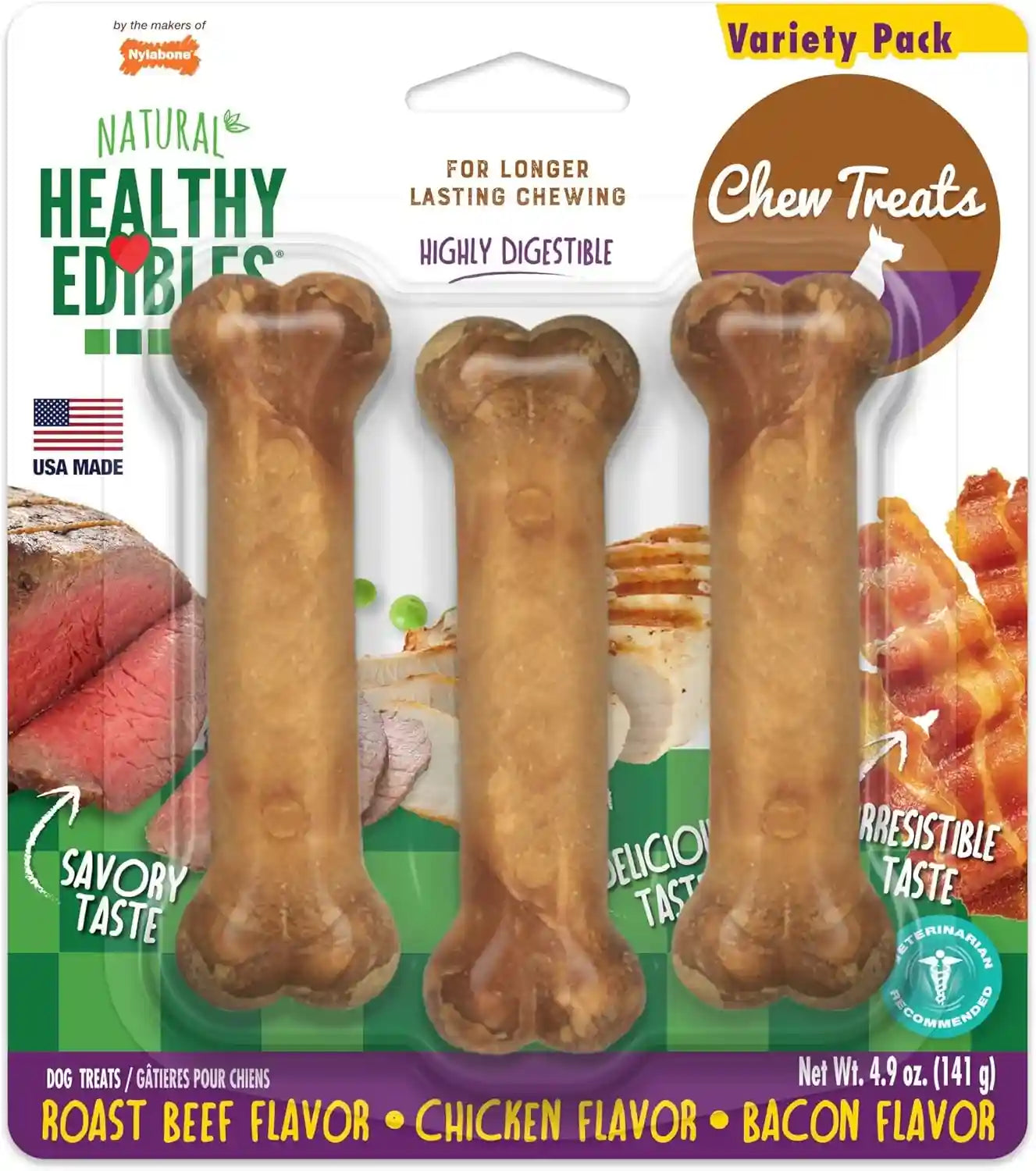nylabone-healthy-edibles-dog-treats-variety-pack-small-3-count-roast-beef-chicken-bacon-flavor-natural-dog-treats-usa-made-highly-digestible-dog-bones-for-small-dogs-up-to-25-lbs