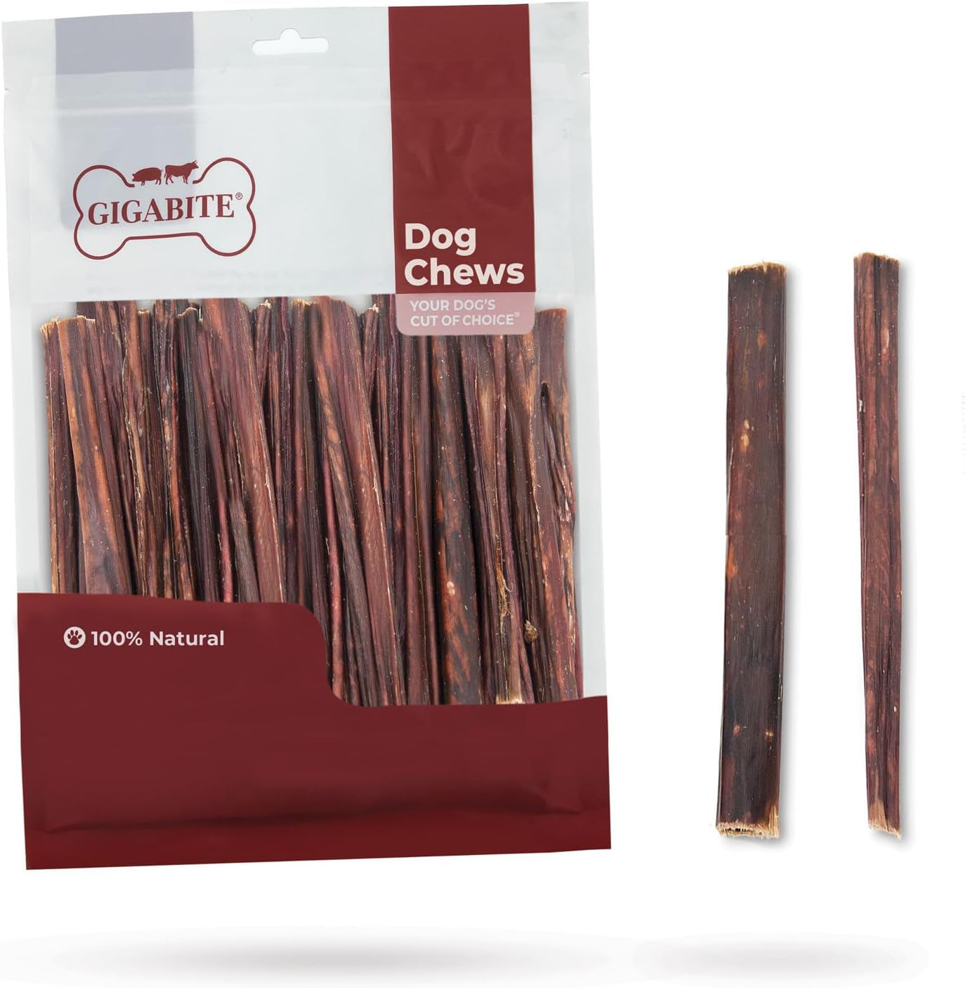 gigabite-beef-esophagus-dog-treats-sticks-6-inch-40-pack-all-natural-single-ingredient-beef-gullet-chews-high-protein-rawhide-free-supports-dental-health