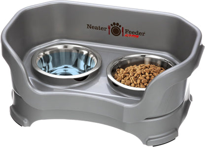 Neater Pet Brands Neater Feeder Deluxe Mess Proof Dog Bowls Elevated for Large Dogs over 40 Lbs, Made in USA, No Spill Raised Dog Food Bowl Stand Feeding Station, Food and Water Bowl Set, Black11