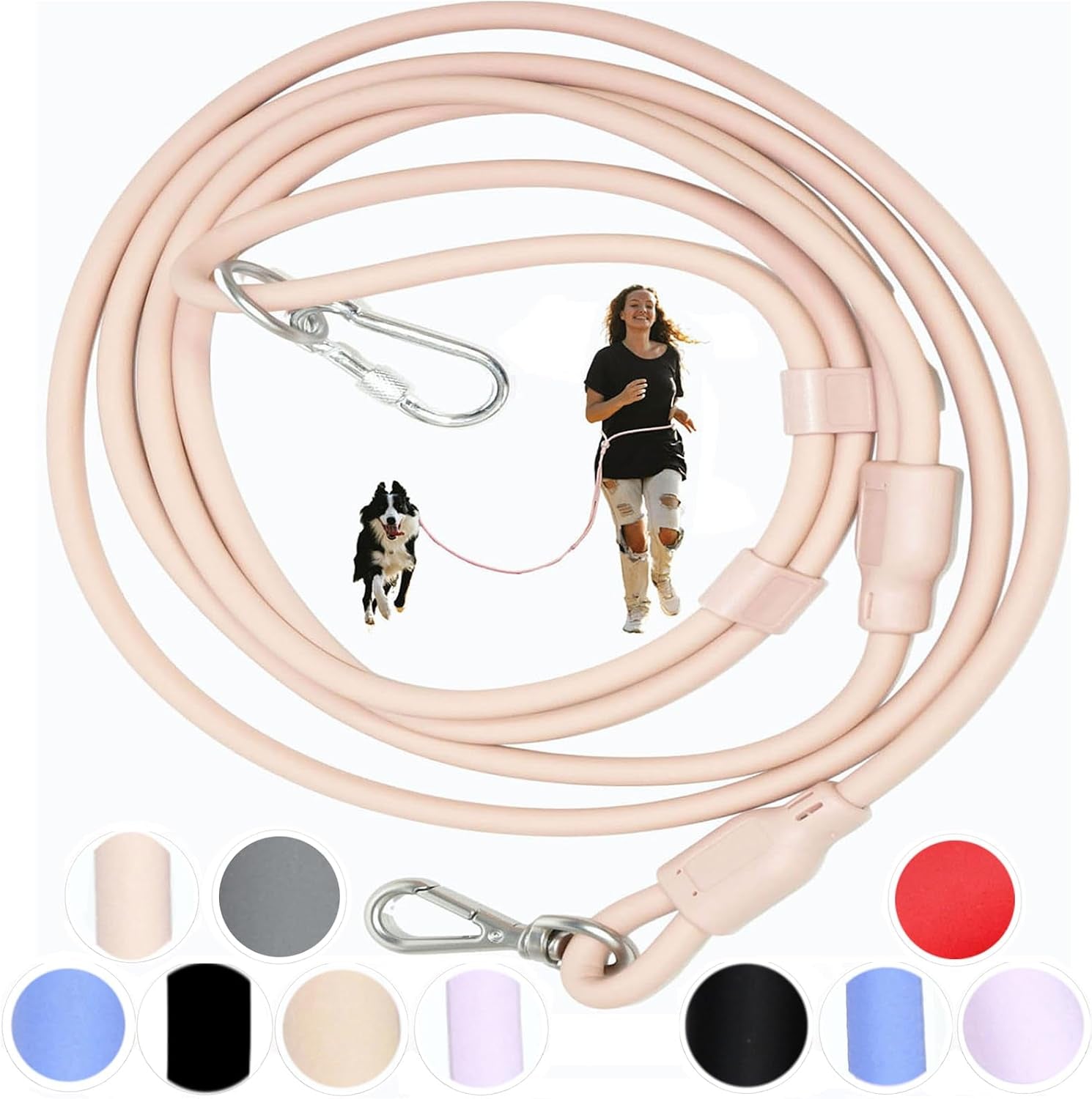 9-in-1-hands-free-dog-leash-crossbody-waist-blue-small-dogs-adjustable-waterproof-no-pull-dog-collar-harness-leash-set-heavy-duty-slip-lead-fits-8-120lbs