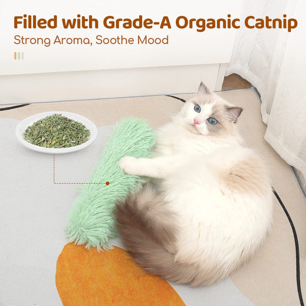 Potaroma Cat Toys Pillows, 3 Pack, Catnip Inside, Indoor Interactive Fun | Crinkle Sound, Soft Durable, Kitten Kicker, Promotes Kitty Exercise3