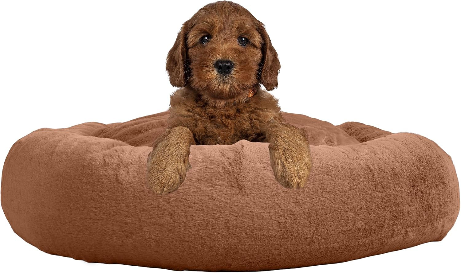 petmaker-dog-bed-donut-pet-bed-for-medium-pets-dog-bed-with-removable-washable-cover-and-anti-slip-bottom-puppy-essentials-dark-brown