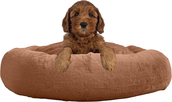 PETMAKER Dog Bed - Donut Pet Bed for Medium Pets - Dog Bed with Removable Washable Cover and Anti-Slip Bottom - Puppy Essentials (Dark Brown)12