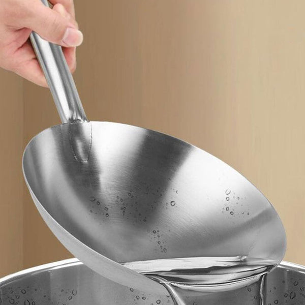 Heavy Duty Stainless Steel Wok Pan Handle 12-Inch round Bottom Cooking Pan for Induction Electric Gas Stoves Versatile Home Cookware Random Style8