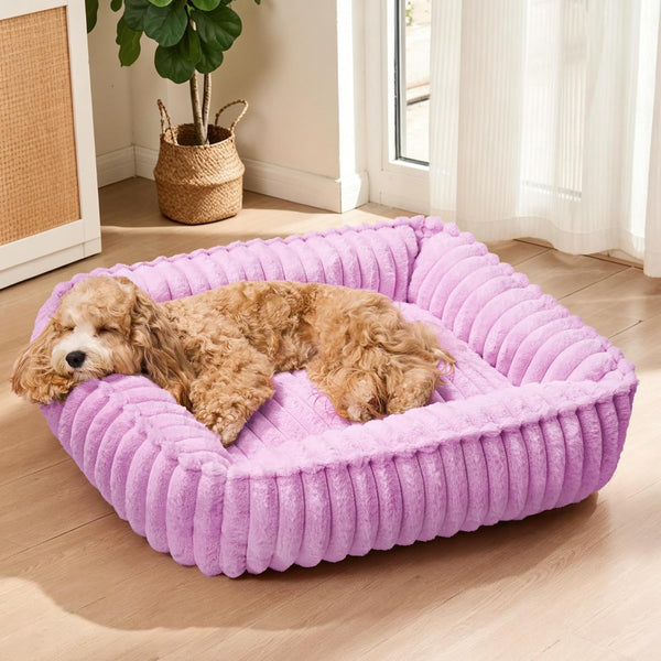 Small Dog Bed Calming Cat Bed for Indoor Cats 20’’X16’’Sage Grey | Rectangle Orthopedic Pet Sofa Bed, Washable Anti-Anxiety Soft Puppy Couch, Nonskid Bottom Furry Cuddler up to 9 Lbs11