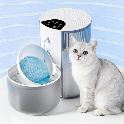 Filterless Cat Water Fountain, 3.5L/118Oz Wastewater Separation No Filter | Stainless Steel Bowl, Quiet ,Pet Water Fountain for Cats & Dogs Dispenser, Wireless Automatic Water Fountains10