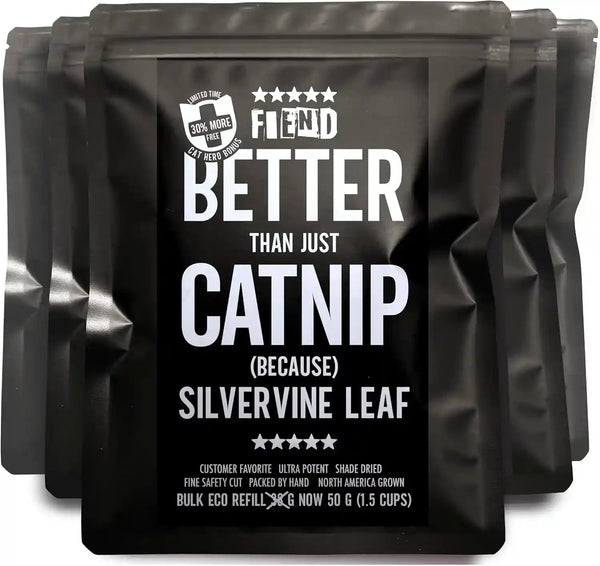 Catnip + Silvervine Safety-Cut Fine Cat Nip + Silver Vine 1.5 Cup (1.8 Oz) | VEGAN Ultra Potent Bulk Rescue Pack - North American - Go Ahead, Create a Monster! Human Food Grade FIEND8