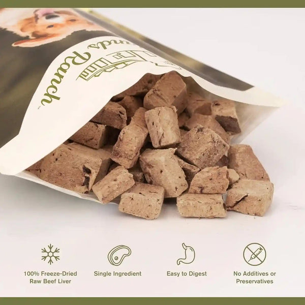 BADLANDS RANCH by Katherine Heigl – Superfood Bite Freeze-Dried Raw Beef Liver Dog Treats – High Protein Single-Ingredient Snacks for Training, Rewards & Daily Wellness9