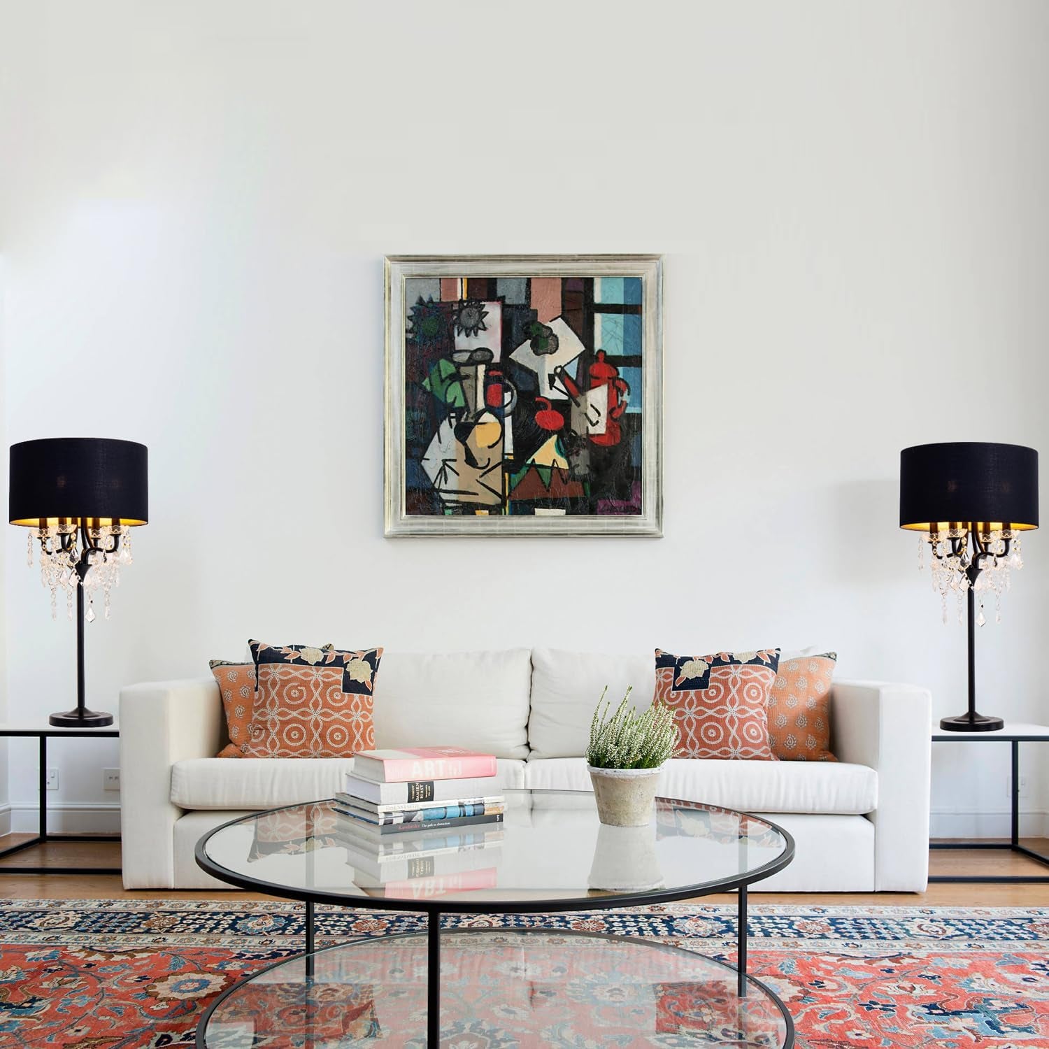 drum-shade-black-crystal-table-lamp-4-light-black-gold-shade-table-lamp-candle-base-table-light-for-living-room-bedroom-reading-room-hallway-corridor
