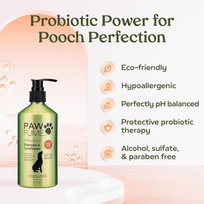 PAWFUME Deshedding Dog Shampoo and Conditioner, Show Dog, 1-Pack – Nourish & Detangle for Silky Soft Coat – Probiotic, Deep-Cleaning, Ph-Balanced Formula – Salon-Quality Shampoo for Dogs3
