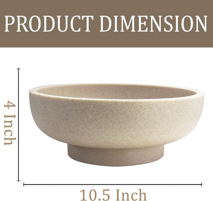 Decorative Bowl, Large Fruit Bowl, Sand Beige | Fruit Bowl for Kitchen Counter, Modern Resin Bowl for Home Decor, Key Holder for Entry Table6